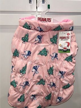 Peanuts Snoopy Skiing Holiday Pet Jacket Size Large
